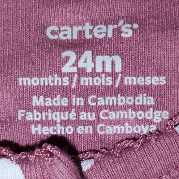 CARTER's: Baby Girl's POLKA DOT BEE Snap-up Romper / Onesie - Picture 4 of 4